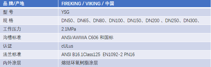 FM認(rèn)證viking 威景YSG型過濾器DN100