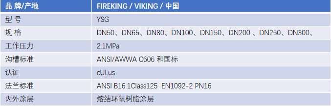 FM認(rèn)證viking 威景YSG型過濾器DN200